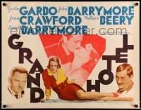 5g167 GRAND HOTEL 1/2sh R62 Greta Garbo, John & Lionel Barrymore, Joan Crawford, Wallace Beery!