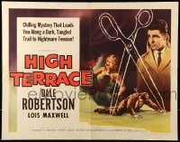 5g185 HIGH TERRACE style B 1/2sh '56 Dale Robertson, mystery that clutches you like a nightmare!