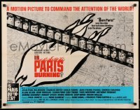 5g209 IS PARIS BURNING 1/2sh '66 Rene Clement's Paris brule-t-il, World War II all-star cast!