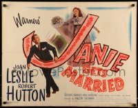 5g215 JANIE GETS MARRIED style A 1/2sh '46 sexy Joan Leslie, Robert Hutton, Edward Arnold!