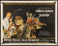 5g218 JUDITH 1/2sh '66 Daniel Mann directed, artwork of sexy Sophia Loren & Peter Finch!