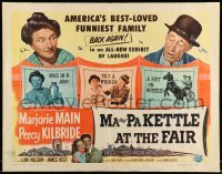 5g254 MA & PA KETTLE AT THE FAIR style A 1/2sh '52 Marjorie Main & Percy Kilbride harness racing!