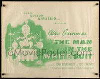 5g265 MAN IN THE WHITE SUIT 1/2sh '52 wacky art of scientist inventor Alec Guinness running!