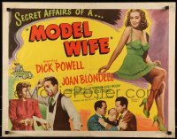 5g283 MODEL WIFE 1/2sh R48 full-length smiling Joan Blondell in sexy outfit, Dick Powell!