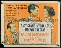 5g285 MR. BLANDINGS BUILDS HIS DREAM HOUSE 1/2sh R54 Cary Grant, Myrna Loy & Melvyn Douglas!