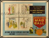 5g317 OPERATION MAD BALL style A 1/2sh '57 screwball comedy filmed entirely w/out Army co-operation!