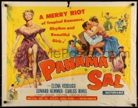 5g322 PANAMA SAL style A 1/2sh '57 great colorful art of super sexy dancer Elena Verdugo & cast!