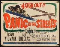 5g323 PANIC IN THE STREETS 1/2sh '50 Richard Widmark, Jack Palance, Elia Kazan film noir!