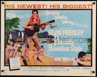 5g324 PARADISE - HAWAIIAN STYLE 1/2sh '66 Elvis Presley on the beach with sexy tropical babes!