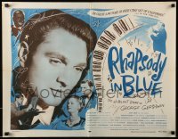 5g366 RHAPSODY IN BLUE 1/2sh R56 Robert Alda as George Gershwin, Al Jolson pictured!