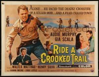 5g367 RIDE A CROOKED TRAIL 1/2sh '58 cowboy Audie Murphy faces a killer mob & a fear-crazed town!