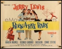 5g372 ROCK-A-BYE BABY style A 1/2sh '58 Jerry Lewis with Marilyn Maxwell, Stevens, and triplets!