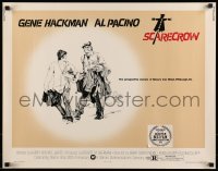 5g385 SCARECROW 1/2sh '73 cool artwork of Gene Hackman with cigar & young Al Pacino!