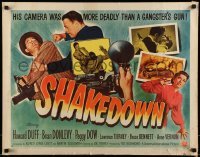 5g392 SHAKEDOWN style A 1/2sh '50 Howard Duff, Brian Donlevy, Peggy Dow, great film noir art!