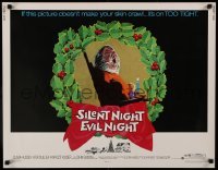 5g397 SILENT NIGHT EVIL NIGHT 1/2sh '75 this gruesome image will surely make your skin crawl!
