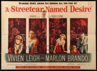 5g425 STREETCAR NAMED DESIRE 1/2sh '51 Marlon Brando, Vivien Leigh, Elia Kazan, Tennessee Williams