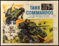 5g436 TANK COMMANDOS 1/2sh '59 AIP, cool artwork of WWII tanks in battle!