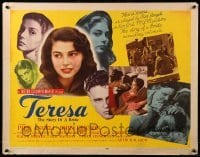 5g444 TERESA style B 1/2sh '51 sexy Pier Angeli, story of a bride, directed by Fred Zinnemann!