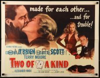 5g472 TWO OF A KIND 1/2sh '51 great image of sexy Lizabeth Scott & Edmond O'Brien, noir!