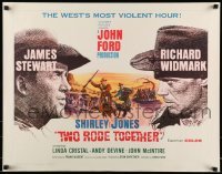 5g473 TWO RODE TOGETHER 1/2sh '61 John Ford, cowboys James Stewart & Richard Widmark, violent hour