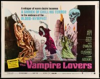 5g477 VAMPIRE LOVERS 1/2sh '70 Hammer, taste the deadly passion of the blood-nymphs if you dare!