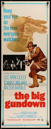 5g545 BIG GUNDOWN insert '68 La Resa Dei Conti, Lee Van Cleef as Mr. Ugly, spaghetti western!