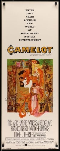 5g572 CAMELOT insert R73 Richard Harris as King Arthur, Vanessa Redgrave as Guenevere!