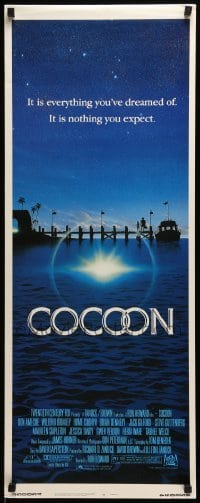 5g588 COCOON insert '85 Ron Howard classic sci-fi, great artwork by John Alvin!