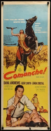 5g591 COMANCHE insert '56 Dana Andrews, Linda Cristal, they killed more white men than any other!