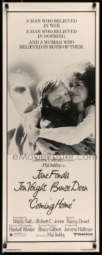 5g593 COMING HOME insert '78 Jane Fonda, Jon Voight, Bruce Dern, Hal Ashby, Vietnam veterans!