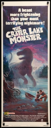 5g599 CRATER LAKE MONSTER insert '77 art of the dinosaur more frightening than your nightmares!