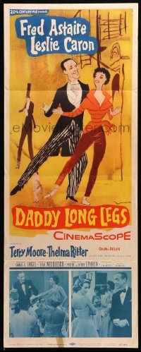 5g603 DADDY LONG LEGS insert '55 wonderful art of Fred Astaire dancing with Leslie Caron!