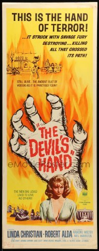 5g609 DEVIL'S HAND insert '61 wild voodoo horror, it killed all that crossed its path!