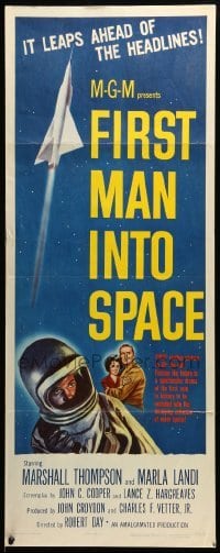 5g636 FIRST MAN INTO SPACE insert '59 dangerous & daring mission of all time, astronaut images!