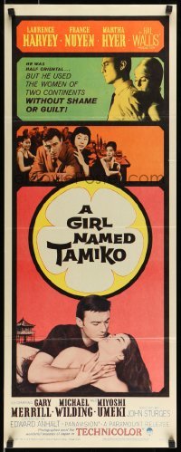 5g661 GIRL NAMED TAMIKO insert '62 John Sturges, Laurence Harvey used women without shame!