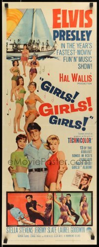 5g664 GIRLS GIRLS GIRLS insert '62 swingin' Elvis Presley, Stella Stevens & boat of sexy girls!