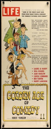 5g668 GOLDEN AGE OF COMEDY insert '58 Laurel & Hardy, Jean Harlow, winner of 2 Academy Awards!