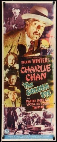 5g669 GOLDEN EYE insert '48 Victor Sen Young, Mantan Moreland, Roland Winters as Charlie Chan!