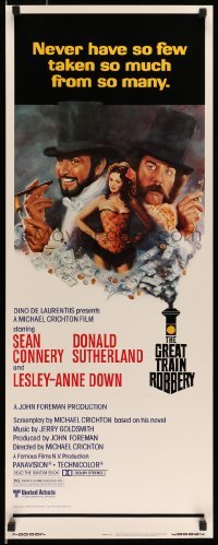 5g675 GREAT TRAIN ROBBERY insert '79 Sean Connery, Sutherland & Lesley-Anne Down by Tom Jung!