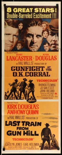 5g677 GUNFIGHT AT THE OK CORRAL/LAST TRAIN FROM GUN HILL insert '63 double-barreled excitement!