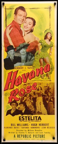 5g687 HAVANA ROSE insert '51 sexy Cuban Estelita Rodriguez, Bill Williams, Florence Bates