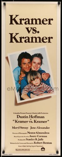 5g736 KRAMER VS. KRAMER insert '79 Dustin Hoffman, Meryl Streep, child custody & divorce!