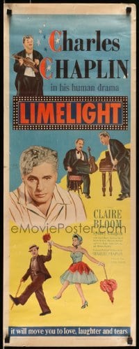 5g744 LIMELIGHT insert '52 many images of aging Charlie Chaplin & pretty young Claire Bloom!