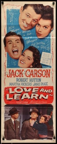 5g752 LOVE & LEARN insert '47 Jack Carson, Robert Hutton, Martha Vickers, Janis Page!