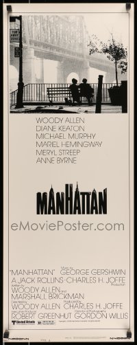 5g778 MANHATTAN style B insert '79 image of Woody Allen & Diane Keaton by Queensboro bridge!