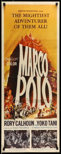 5g780 MARCO POLO insert '62 Rory Calhoun as the mightiest adventurer of them all, cool art!