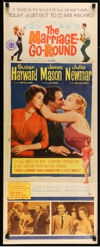 5g782 MARRIAGE-GO-ROUND insert '60 Newmar wants to borrow Susan Hayward's husband James Mason!