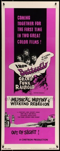 5g801 MUSICAL MUTINY/WEEKEND REBELLION insert '70 Iron Butterfly, Grand Funk Railroad!