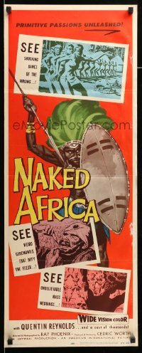 5g805 NAKED AFRICA insert '57 AIP shockumentary, primitive passions unleashed!
