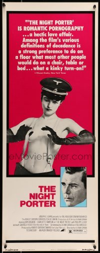 5g812 NIGHT PORTER insert '74 Il Portiere di notte, topless Charlotte Rampling in Nazi hat!
